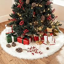 Amazon.co.jp: LunarCorky 90cmクリスマスツリースカート 白